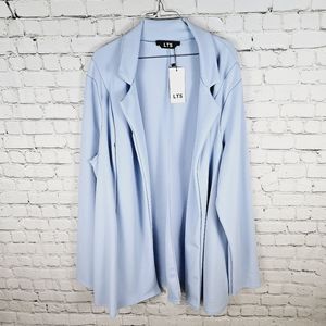 long tall sally Light Blue Open Front Blazer